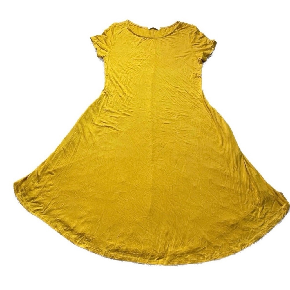 Charming Yellow Levaca Women’s Oversized Casual Flowy Midi Dress